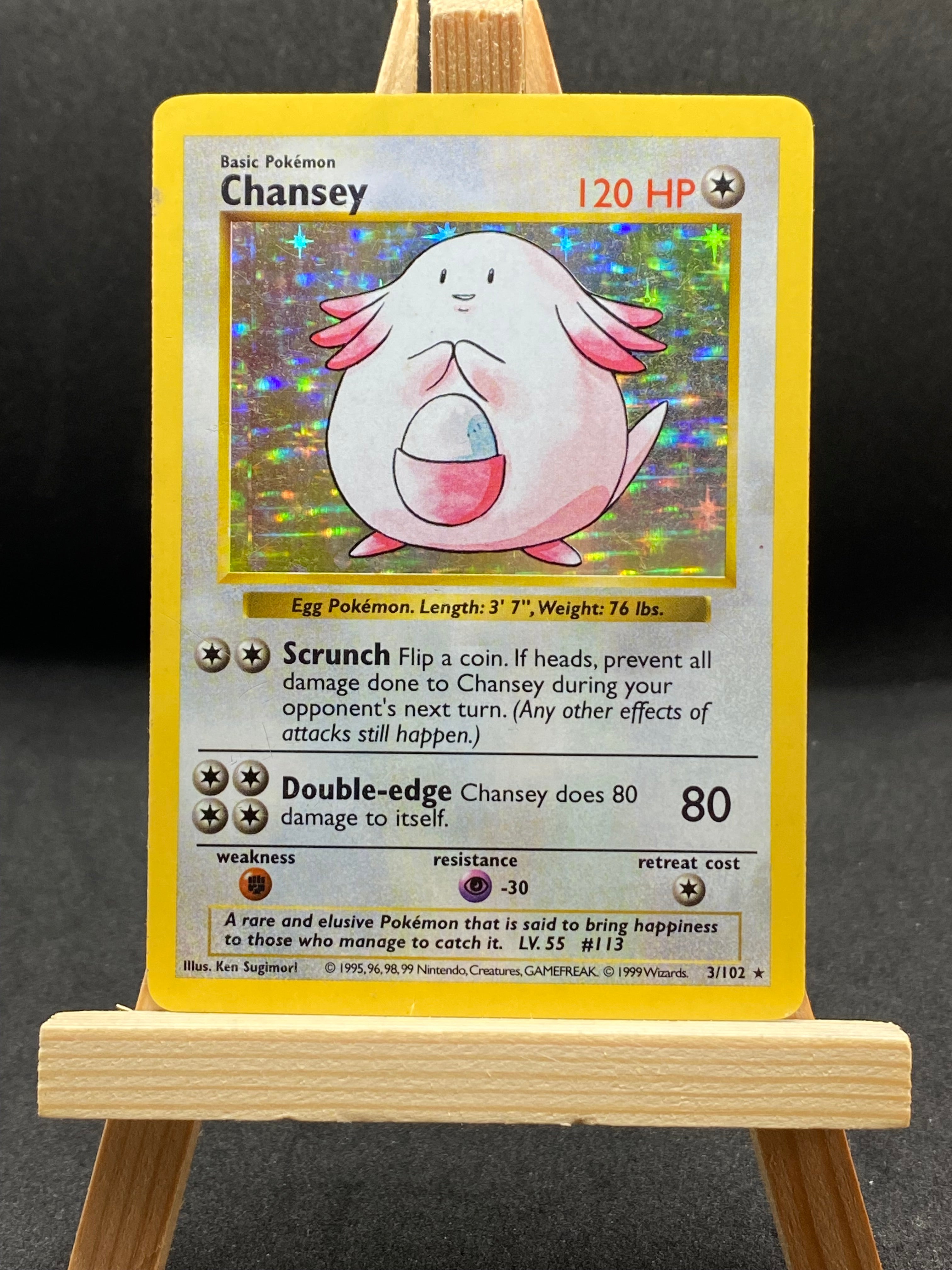 Chansey - 3/102 - Holo - Base set - Shadowless - [Gd]