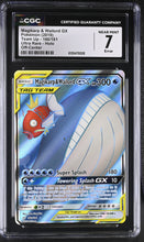 Load image into Gallery viewer, [ERROR] Magikarp &amp; Wailord GX - 160/181 - CGC 7 - Off-Center - Ultra Rare - Team Up [NM]
