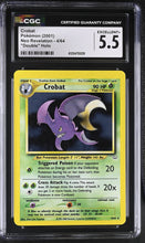 Load image into Gallery viewer, [ERROR] Crobat - 4/64 - CGC  5.5 - "Double" Holo - Holo Rare - Neo Revelation [EXC]
