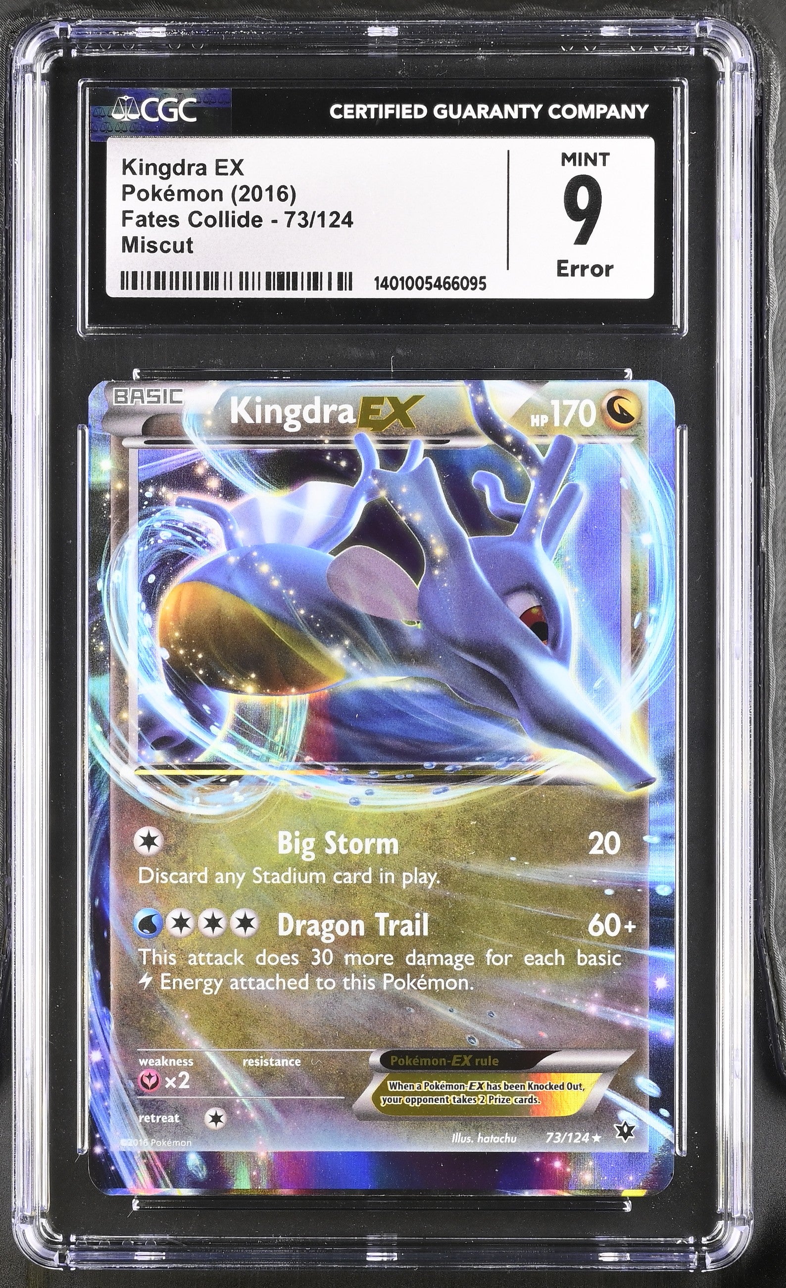 ERROR] Kingdra EX - 73/124 - CGC 9 - Miscut - EX