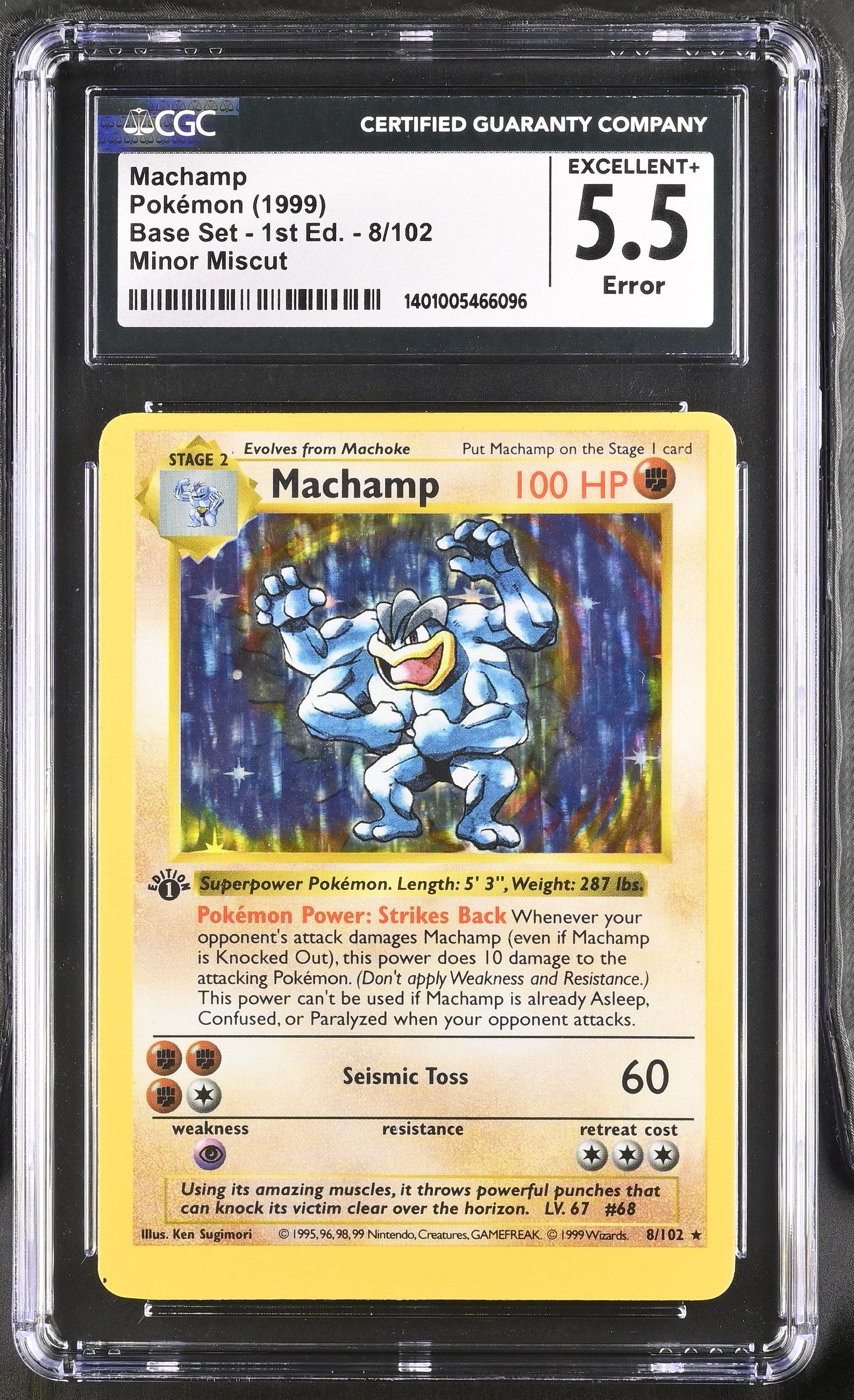 machamp pokemon card value 8/102 Base Set 1st Edition Shadowless Holo PSA 5 TBC Games Machamp (Base Set Shadowless) (8/102) Question regarding the holo Machamp