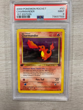 Load image into Gallery viewer, Charmander - 50/82 - PSA 9 - Common - Team Rocket - 1st edition - [M]
