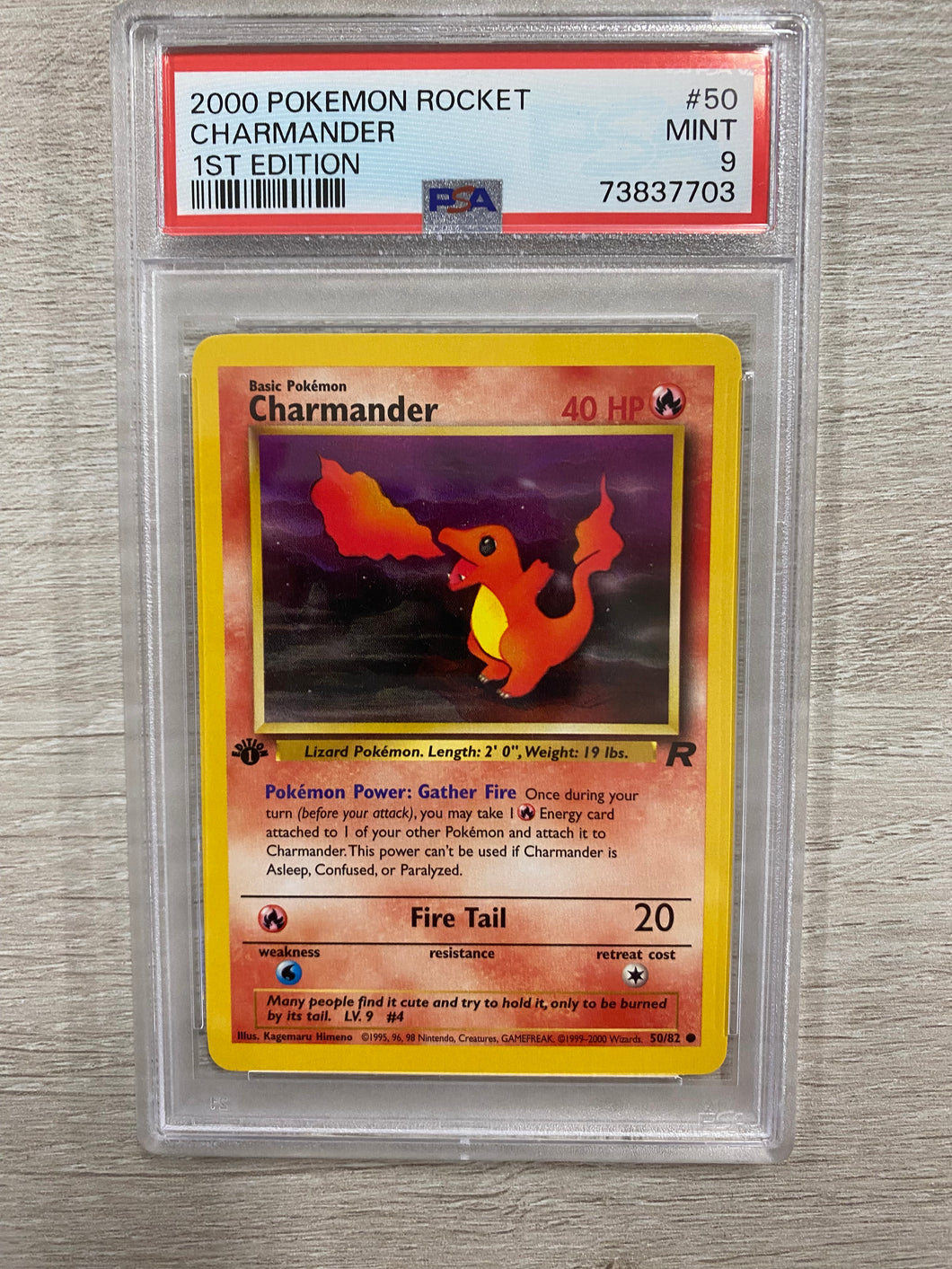 charmander first edition pokemon card Charmander - 50/82 - PSA 9 - Common - Team Rocket - 1st edition