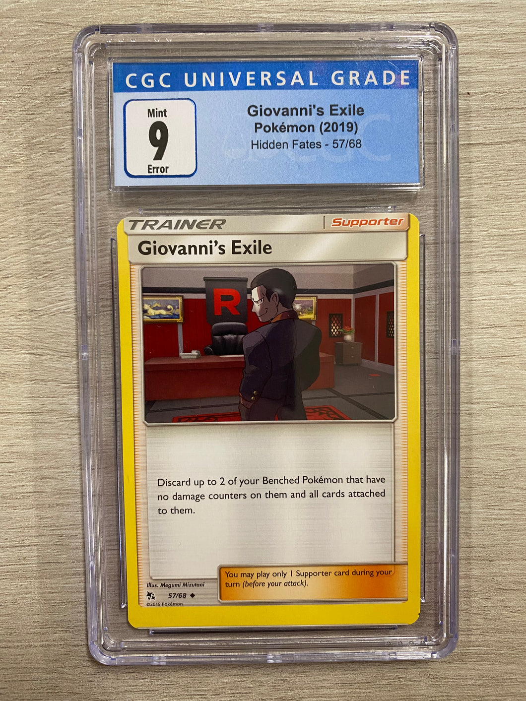 giovanni's exile pokemon card Giovanni's Exile SIGNED BY Ted Lewis