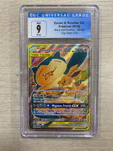 Load image into Gallery viewer, [ERROR] Eevee &amp; Snorlax GX - SM169 - CGC 9 - Insufficient ink - Full art - Promo [M]
