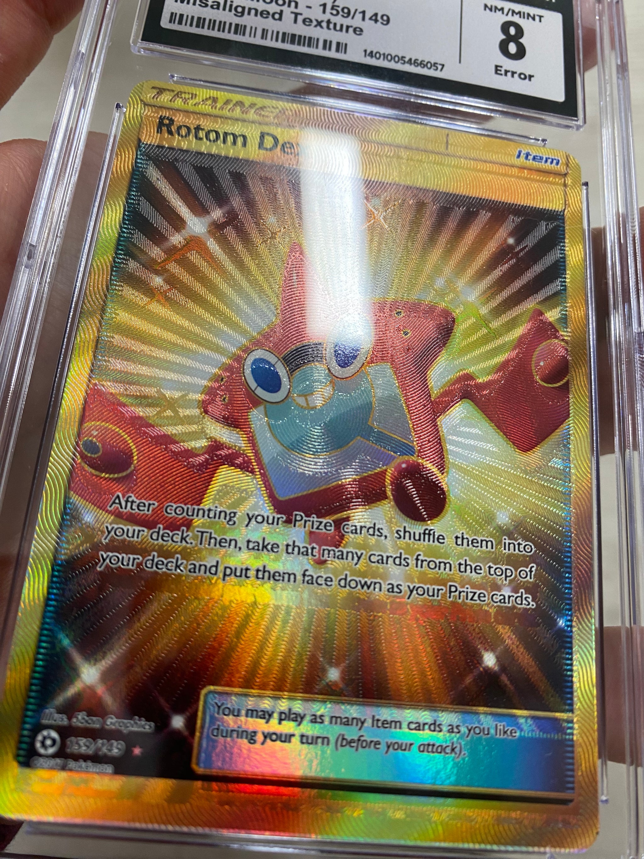 ERROR] Rotom Dex - 159/149 - CGC 8 - Misaligned Texture