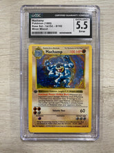 Load image into Gallery viewer, [ERROR] Machamp - 8/102 - CGC 5.5 - Minor Miscut - Holo - Base set - Shadowless [Exc]
