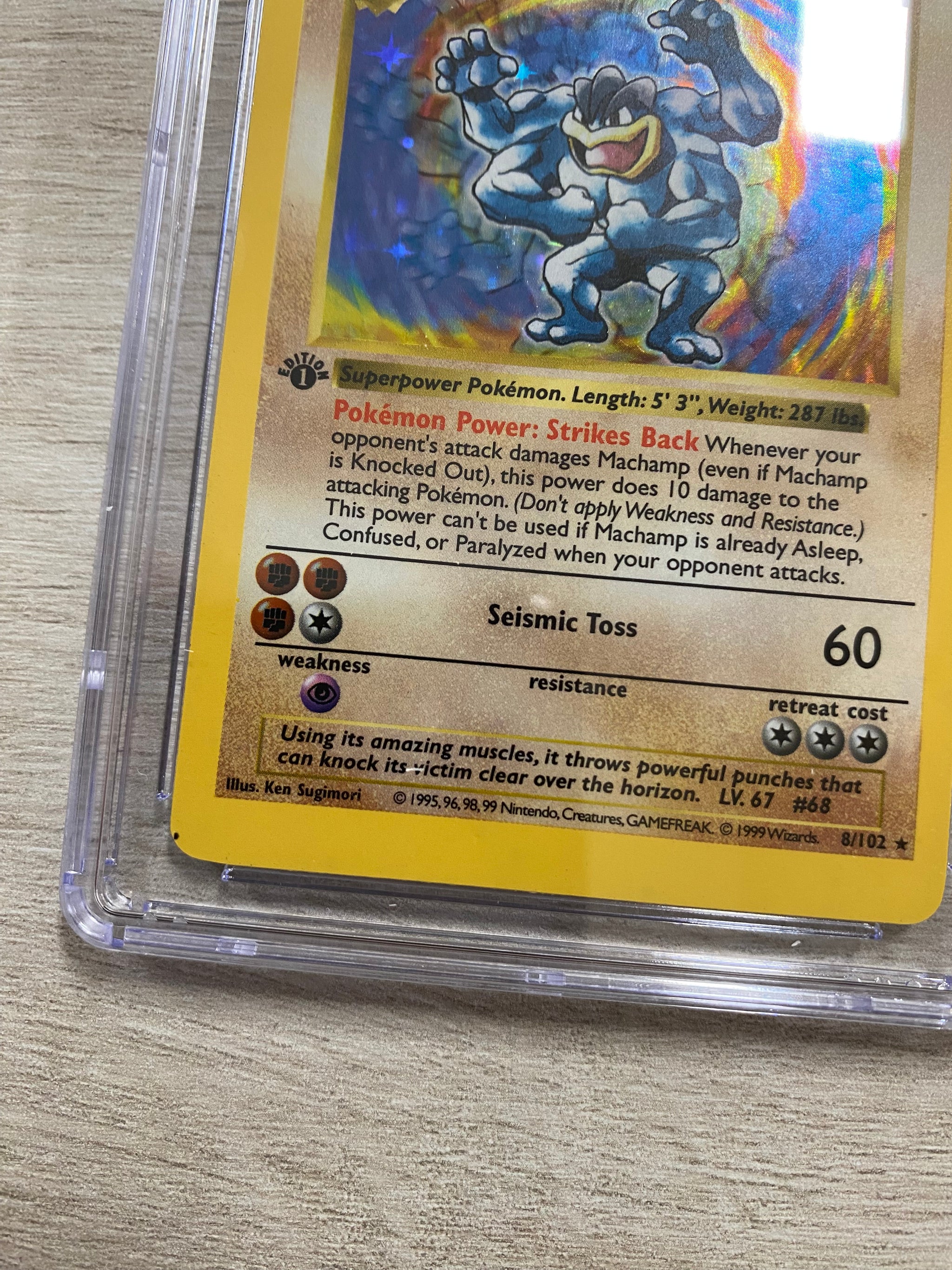 ERROR] Machamp - 8/102 - CGC 5.5 - Minor Miscut - Holo