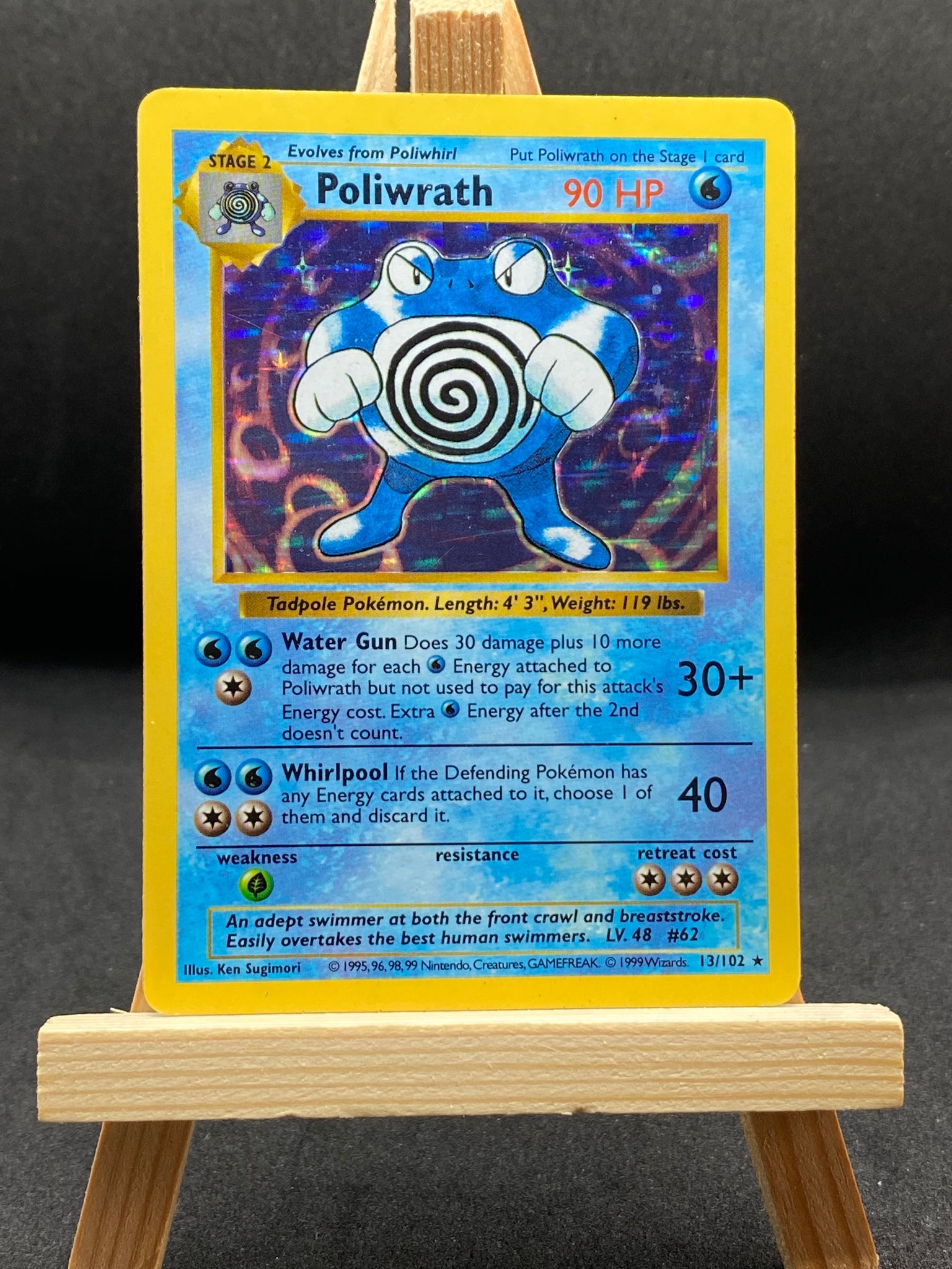 pokemon poliwrath card Poliwrath - 13/102 - Holo - Base set - Shadowless